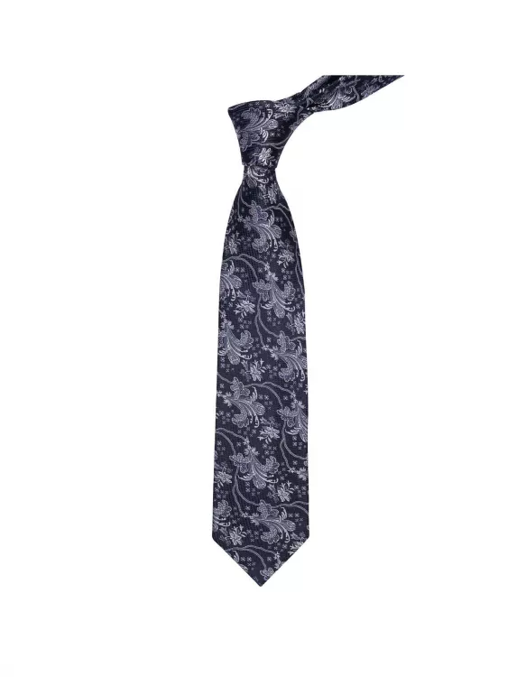 Navy Floral Regular Tie